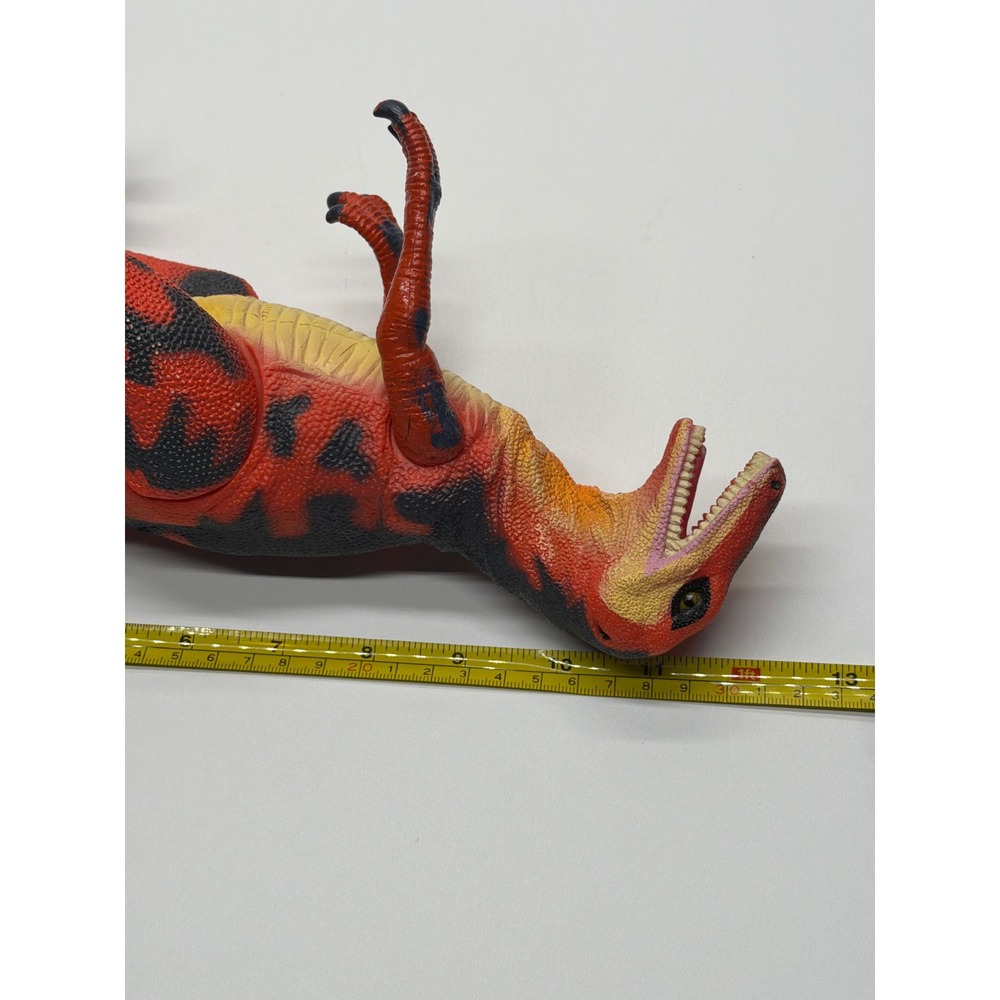 Vintage‎ 1992 MT China Velociraptor Dinosaur Action Figure Red Black 12 Inch - Picture 8 of 8